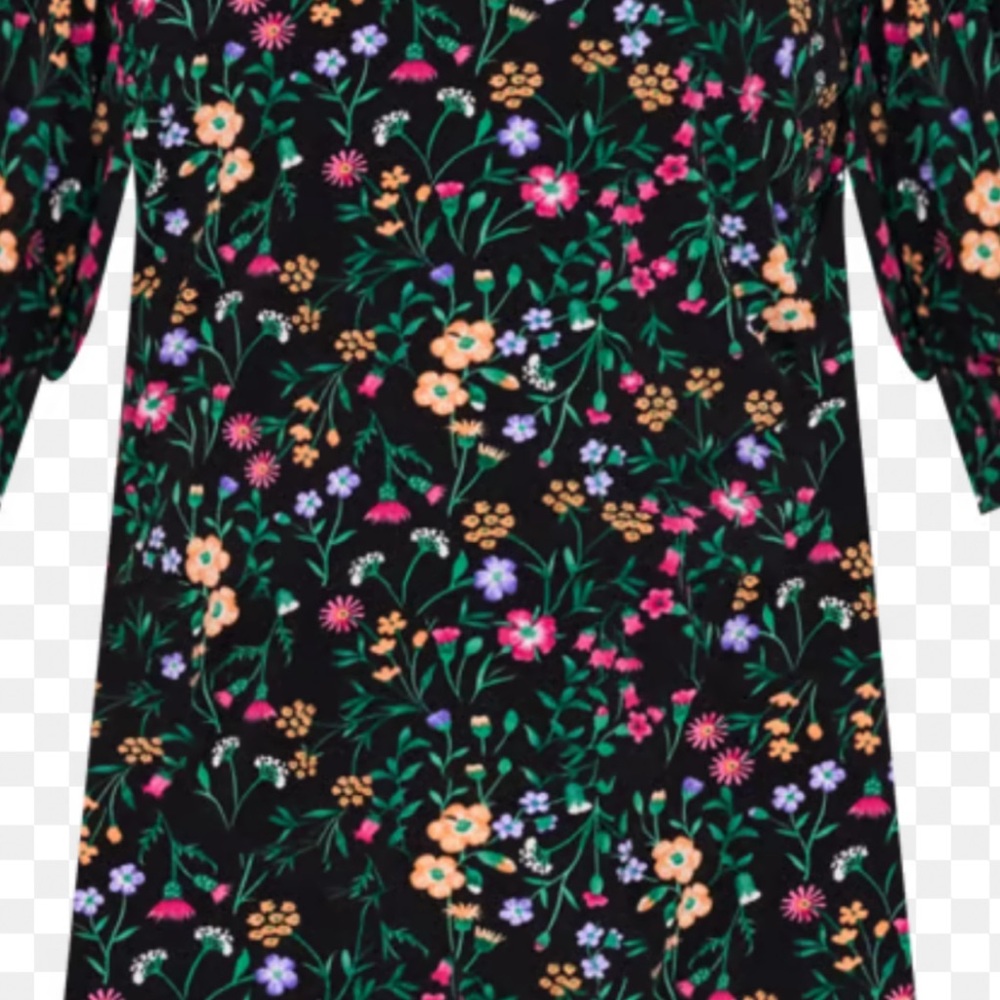 Floral Black Dress shirt